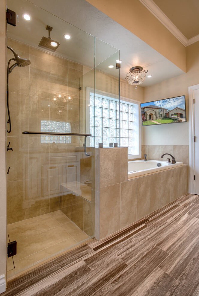 Beautiful completed bathroom renovation in Bothell home - Before and after bathroom transformation
